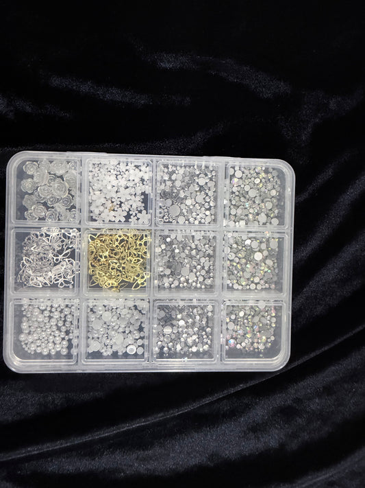 Mix Rhinestones, Flowers, Beads etc