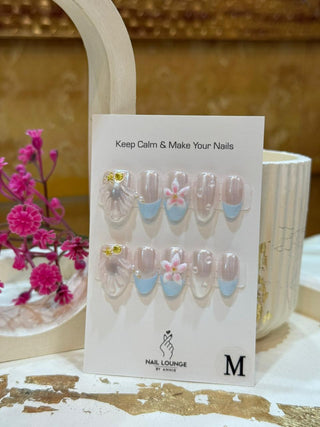 White 3D blue French