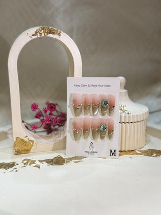 Green Cat Eye with Stones