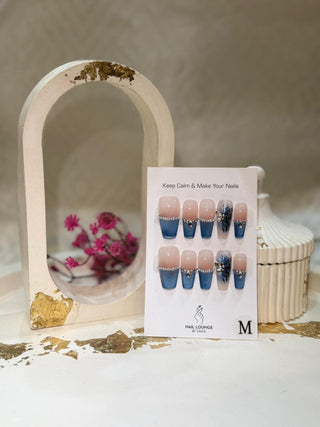 Blue Cat Eye French with Stones